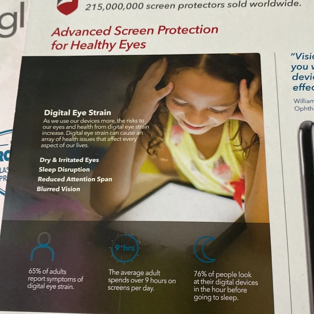 NEW!ZAGG (Glass Elite VisionGuard+) blue light filter 10.2”iPad (8th/7th Gen )